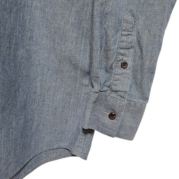 Nordstrom Junior Size 20 Chambray Button-down Shirt Special Occasion Graduation - Picture 3 of 9